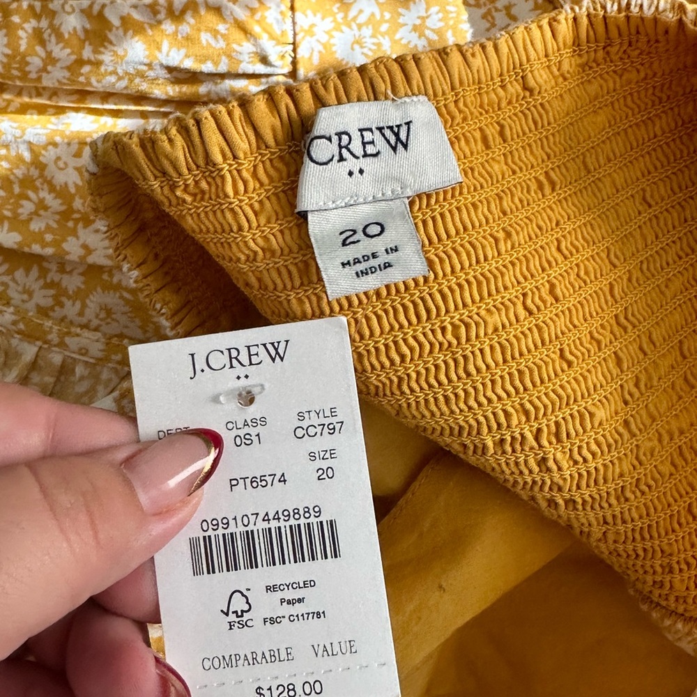J Crew Factory Yellow Floral Dress - Picture 6 of 6